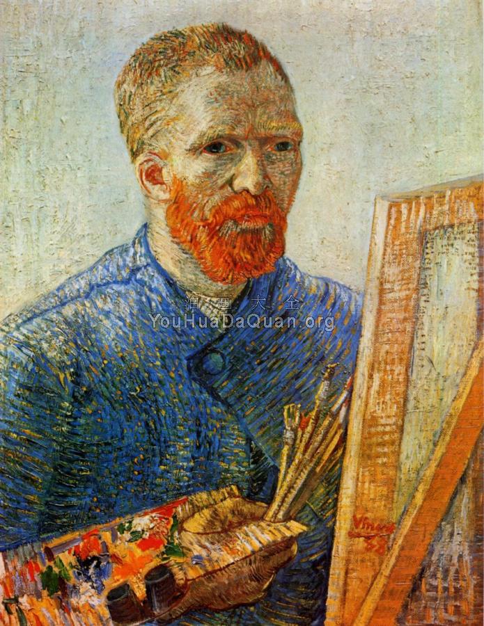 画架前的自画像 - 文森特·威廉·梵高